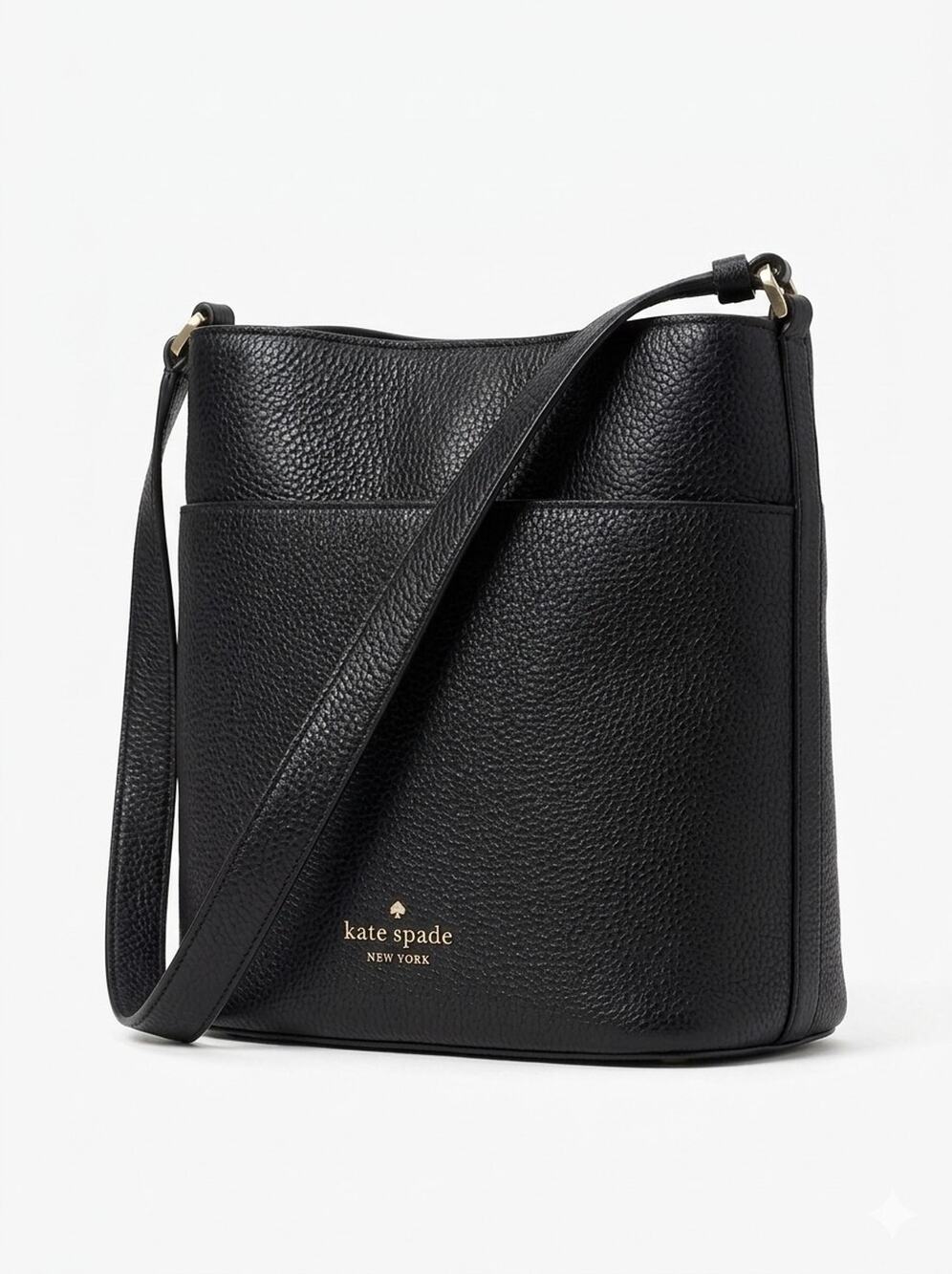 Kate Spade New York Leila Small Leather Black Bucket Bag